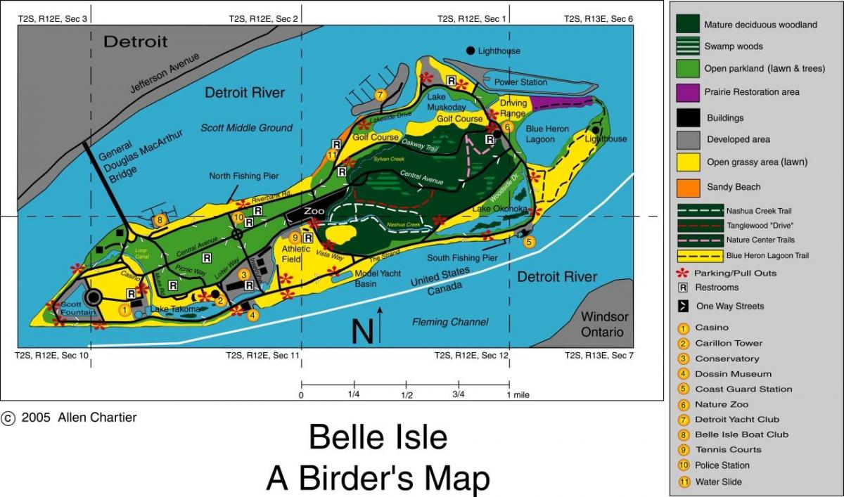 térkép Belle-Isle-Detroit