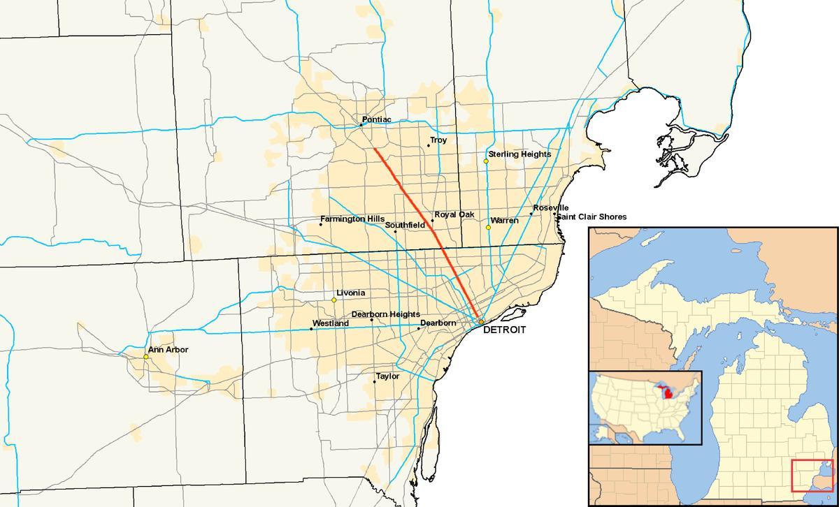 Detroit település térkép