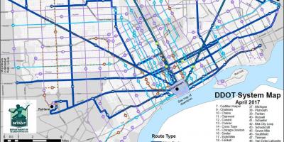 Detroit térkép Busz