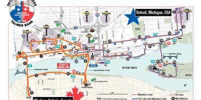 Detroit térkép maraton