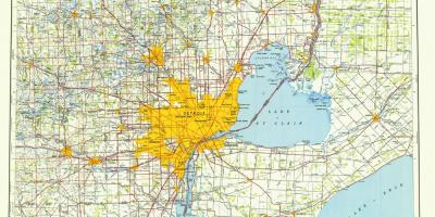 Detroit, USA térkép