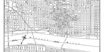 Detroit Város, utca térkép