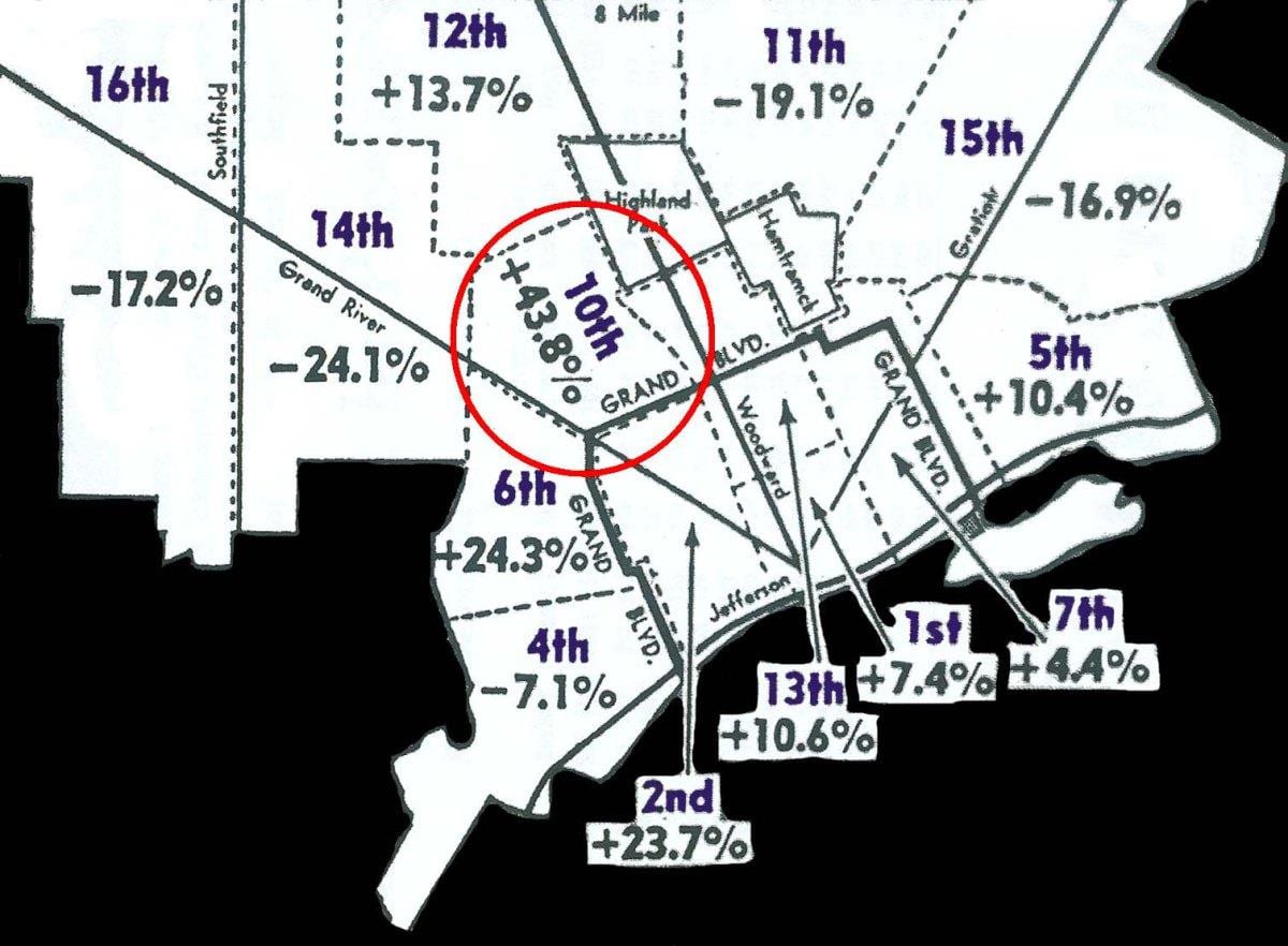 Detroit körzet térkép