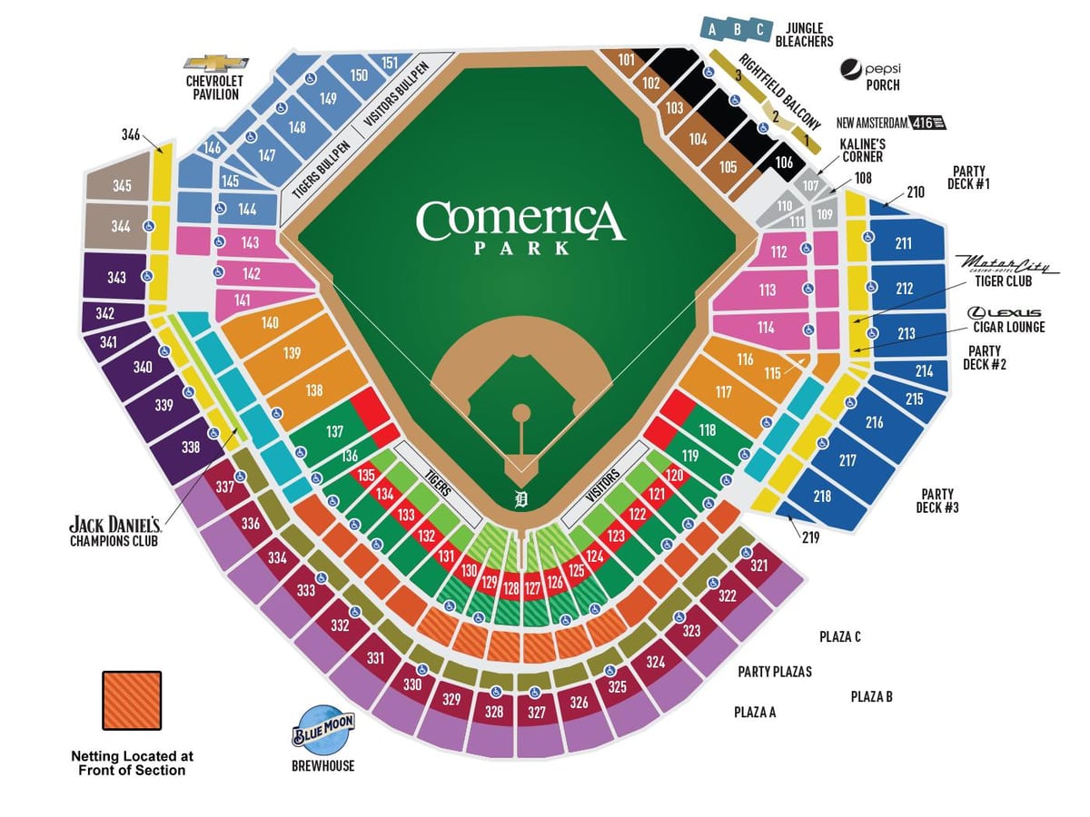 térkép comerica park