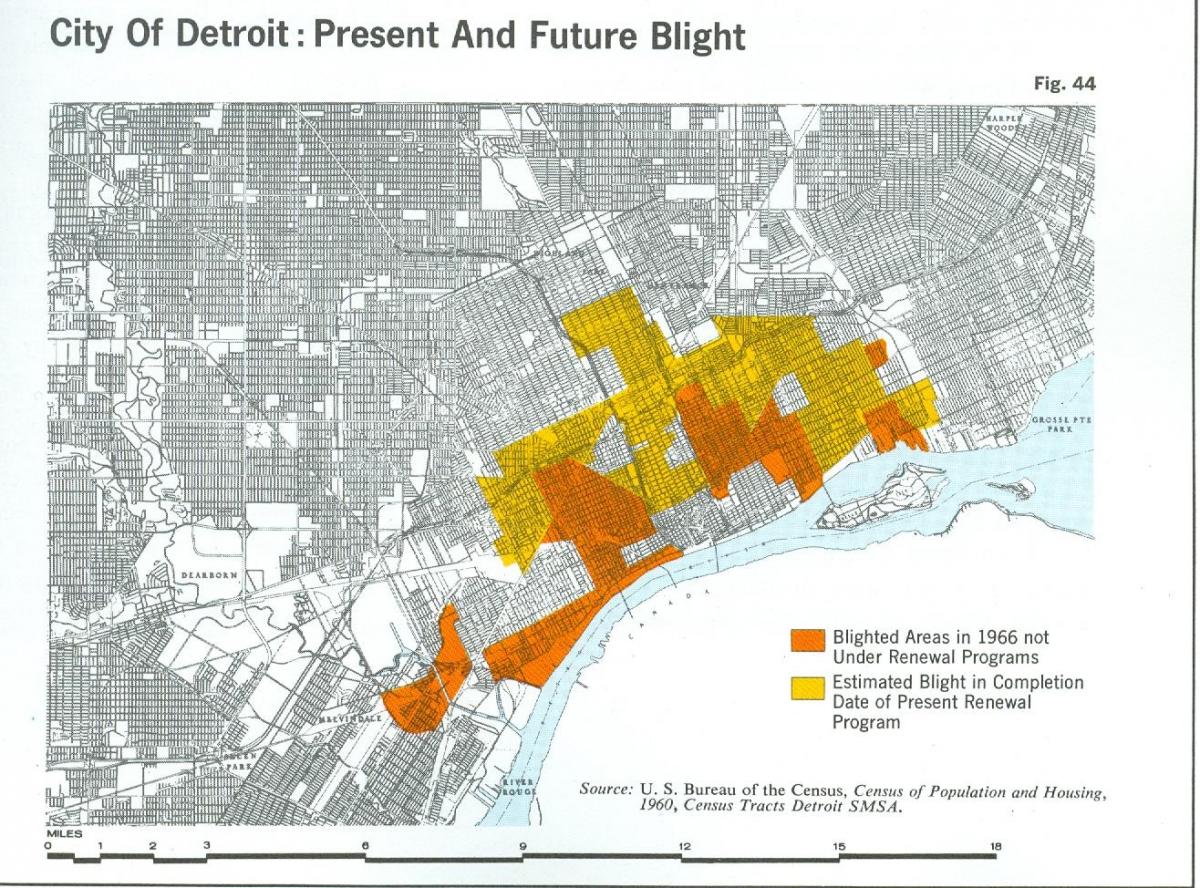 Detroit térkép métely