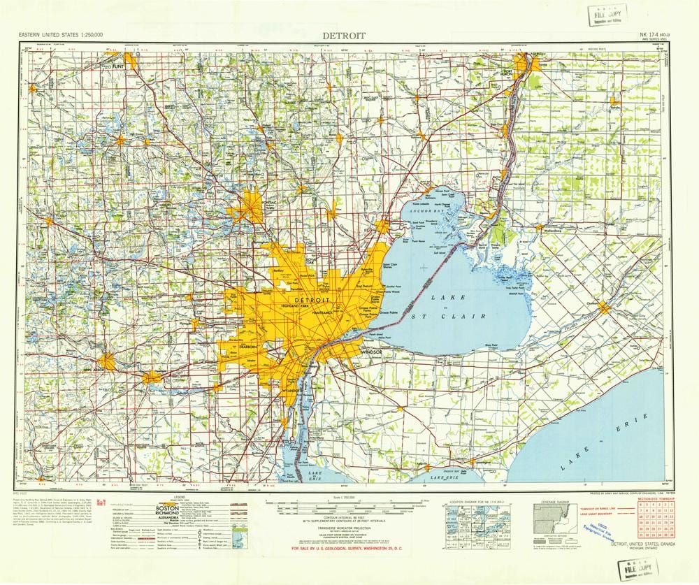 Detroit, USA térkép