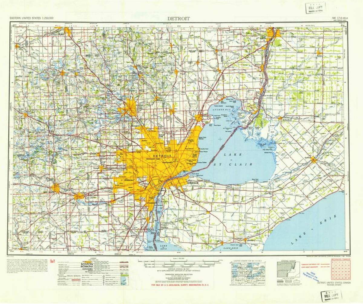 Detroit, USA térkép