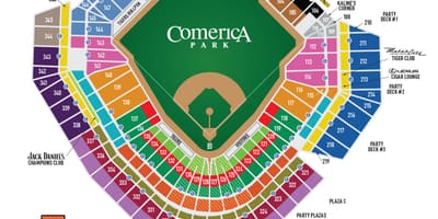 Térkép comerica park