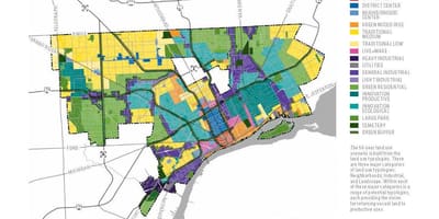 Detroit térkép elhagyott épületek térkép