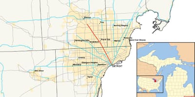 Detroit település térkép
