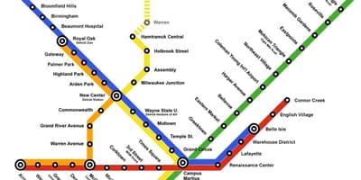Detroit Metro térkép