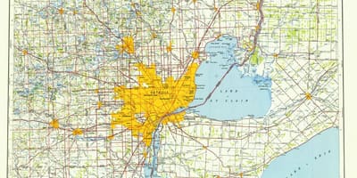 Detroit, usa térkép